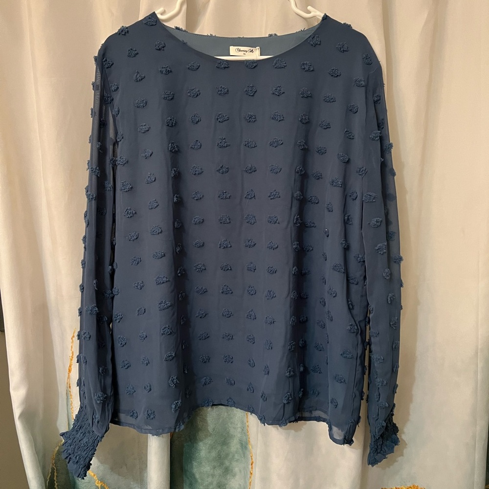 Cute dressy top. Will look great with jeans
